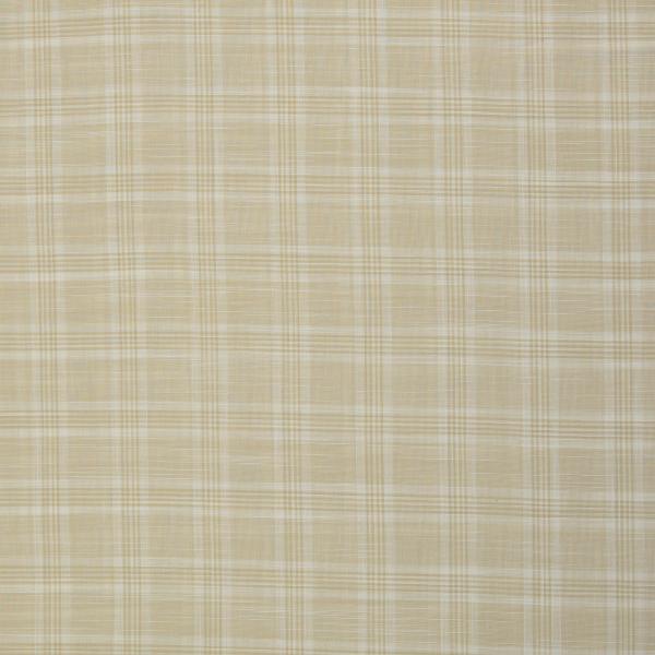 Baumwolle Tina Karo Muster Leinenoptik Beige von Swafing